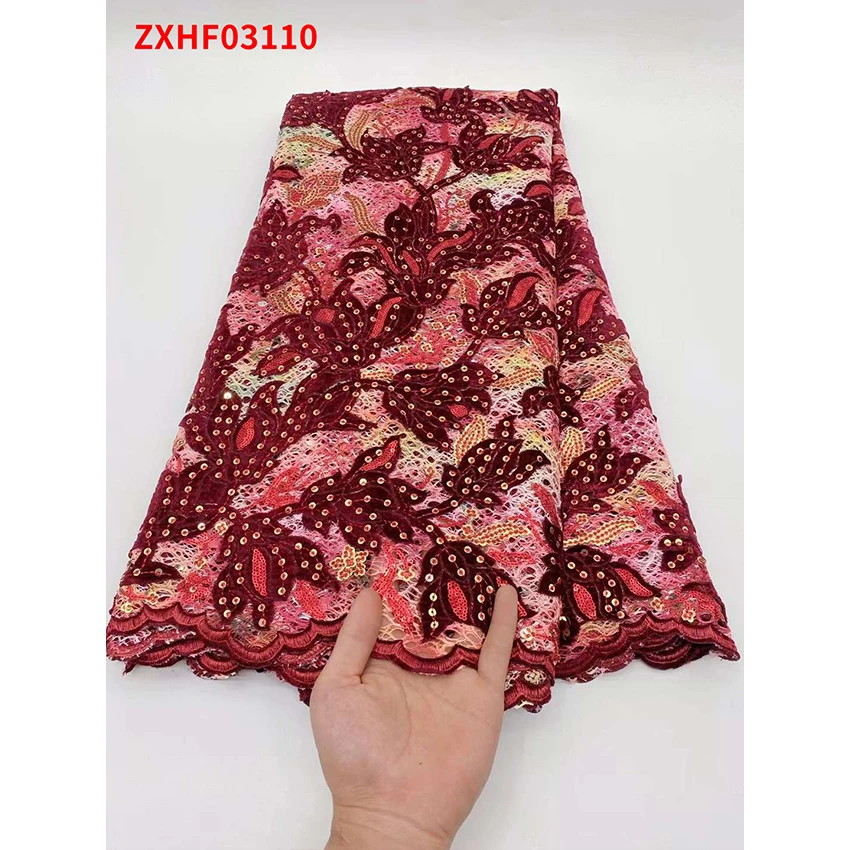 Фототкань изысканная нигерийская Женская тюль Экологически чистая швейная