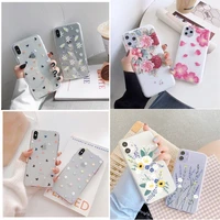 love heart floral soft tpu phone case cover for iphone 11 pro 8 7 plus 6 6s xs 5 5s se 2020 10 x xs max matte back coque cute