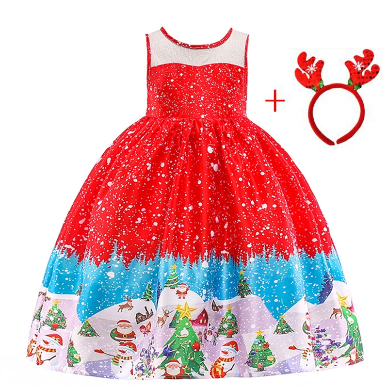 Children Christmas Dress for Girls Costume Elegant Toddler Princess Kids Party Dresses For 3 4 6 8 10 Years Old | Детская одежда и