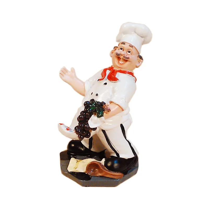 Милый шеф повар подставка для красного вина из смолы статуэтки кухонные