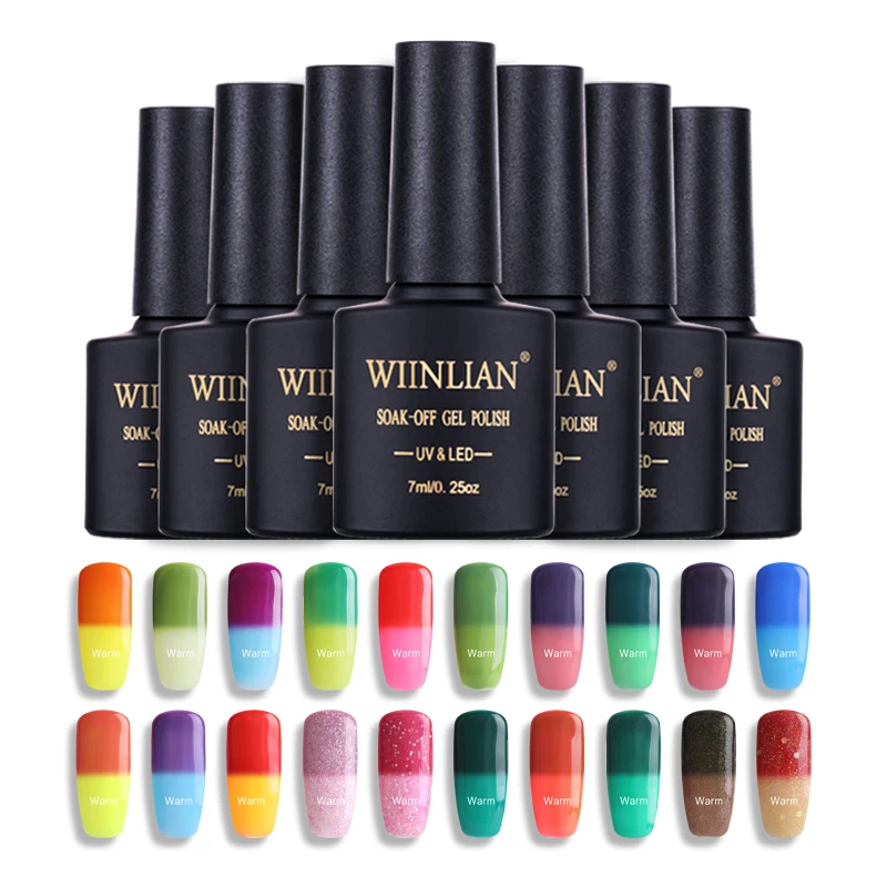 3D хамелеоновый лак для ногтей меняющий температуру серии 7 мл дизайна