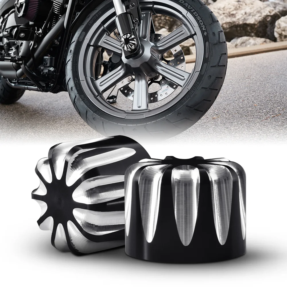 

Motorcycle Chrome Front Axle Cover Cap Nut Bolt Hardware Kit Used for Harley XL883 XL1200 X48 Models CNC Motorbike Decoration