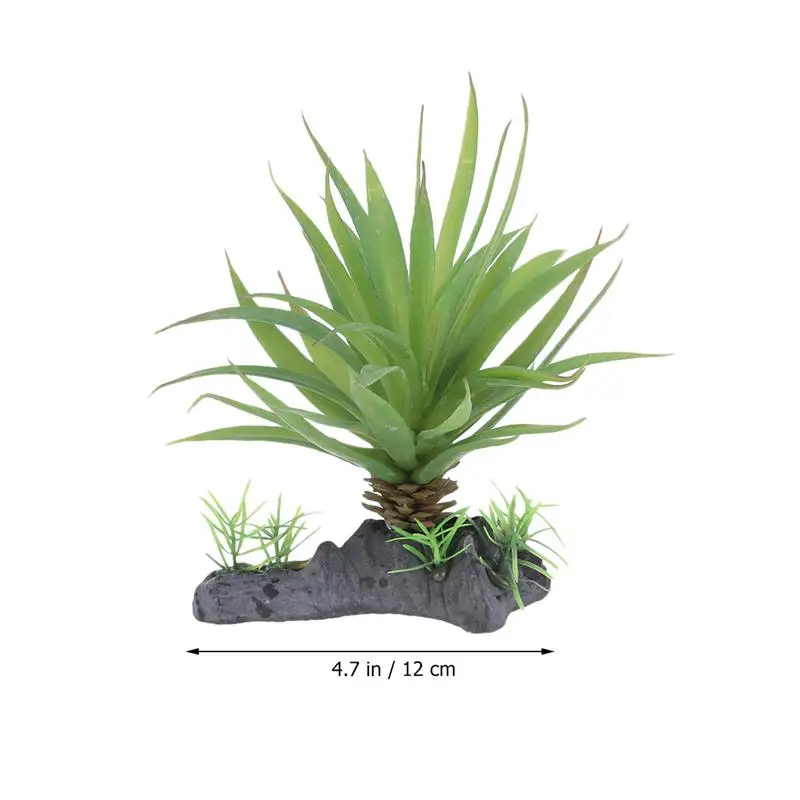 1 Pc Simulated Water Plants For Pet Reptile Turtle Fish Tank Succulents Home Ornament Terrarium Decoration (Green) | Дом и сад