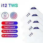 Беспроводные Мини-стереонаушники I12 TWS, беспроводные наушники с сенсорным управлением, стереонаушники, гарнитура с Hi-Fi звуком для Iphone 12, 11, 10