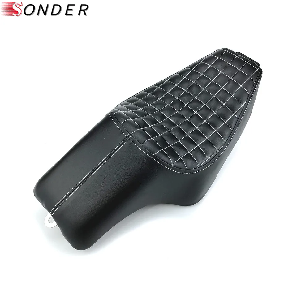 Для Harley Sportster XL 883 iron X48 XL883 1200 48-8 2004- мотоциклетное кожаное сиденье для водителя спереди и сзади