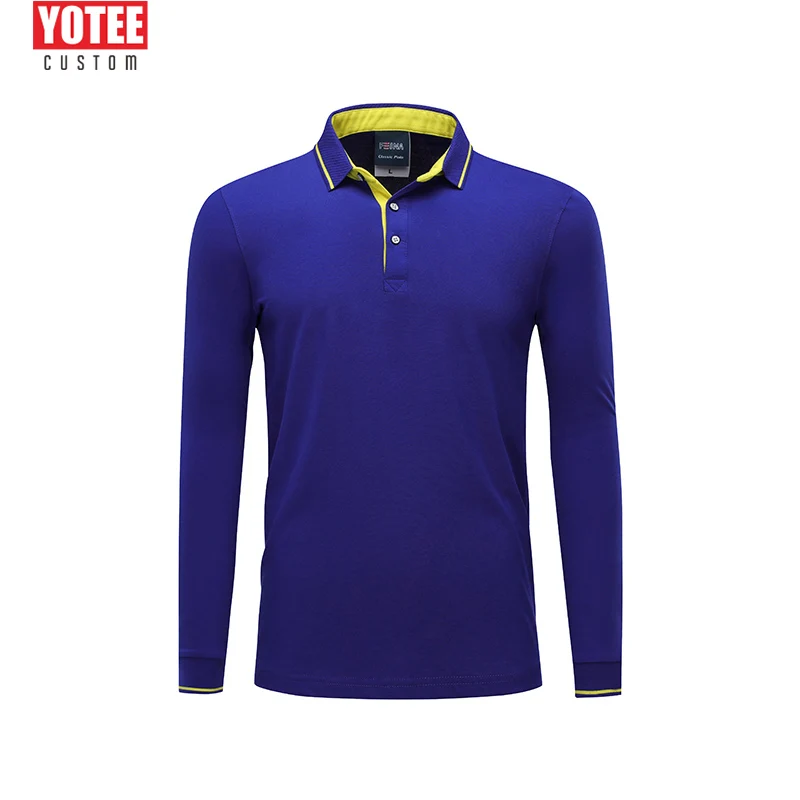 

Custom Long Sleeve polo shirt men Add Your Own Text Picture on Your Personalized Customized Tee polo shirt