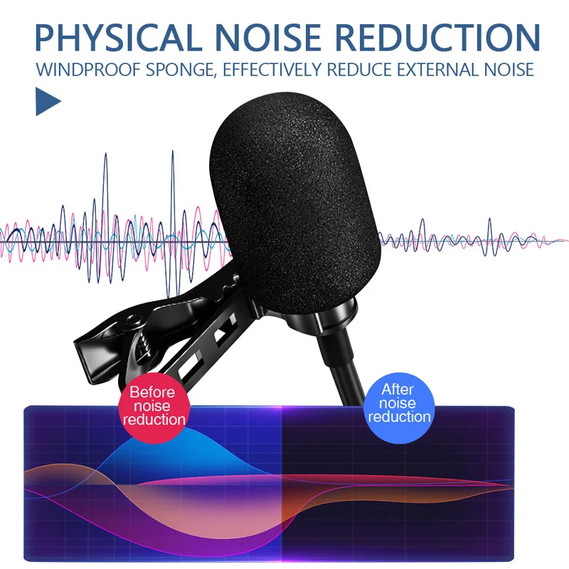 Мини микрофон USB нагрудный петличный для ПК/телефона/камеры портативный внешний
