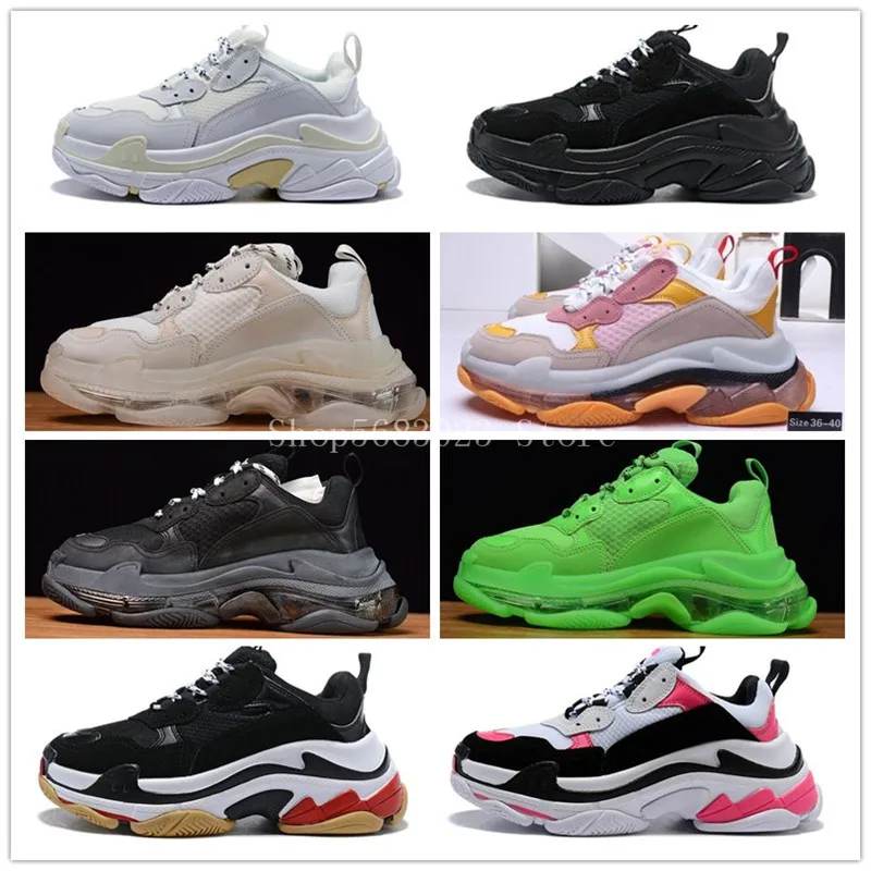 

2020 Fashion Designer Paris 17FW Triple S Sneakers for Men Women Increased Sports Trainers Casual Dad Shoes EUR36-46