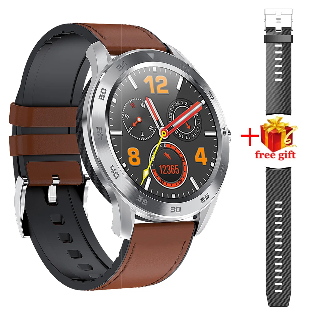 D98 Silicone B D98 бизнес Смарт часы человек IP67 1,3 ''ECG обнаружения Сменные циферблаты Smartwatch часы монитор сердечного ритма браслет - Цвет: D98 Silicone B