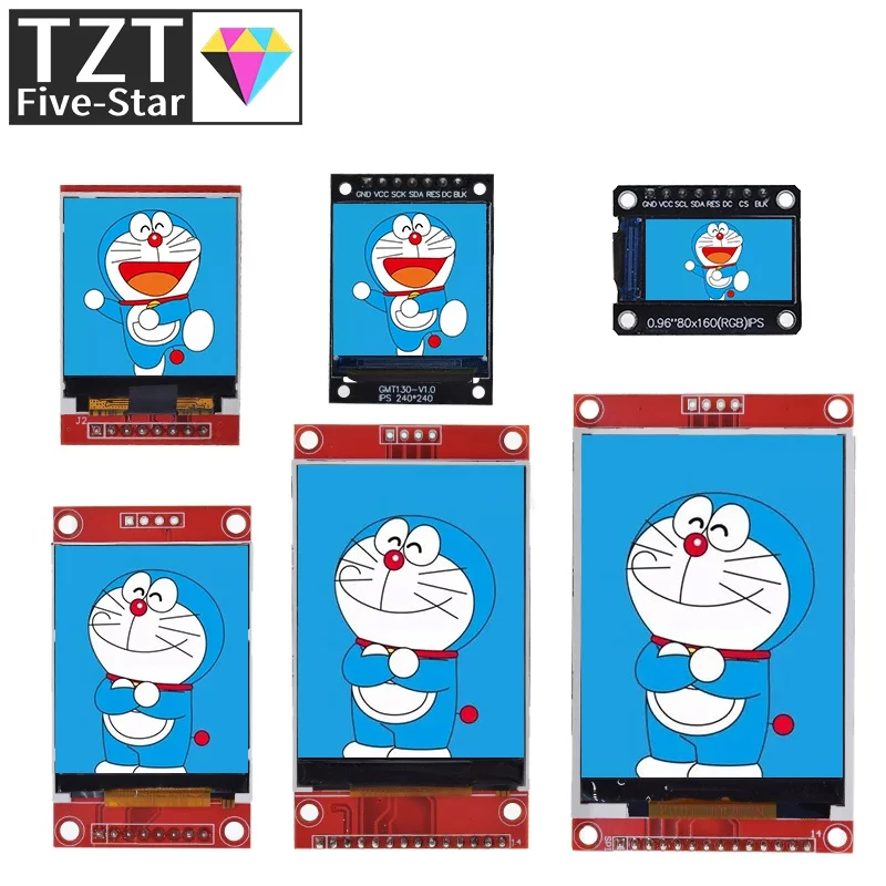 0.96/1.3/1.44/1.8/2.4/2.8/3.5 Inch TFT Color Screen LCD Display Module Not OLED Drive ST7735 ILI9341 Interface SPI for Arduino |