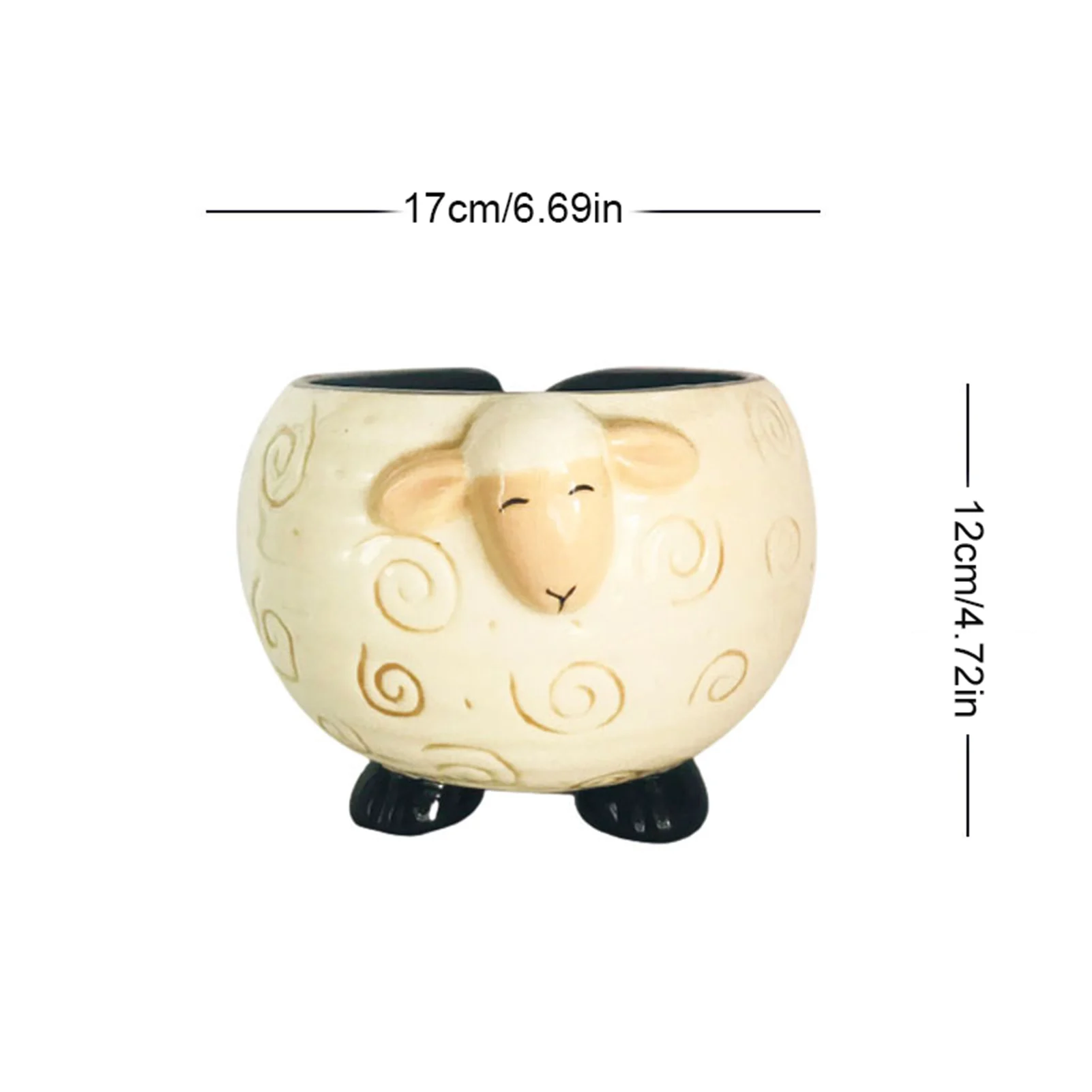 

2020 Cute Sleepy Sheep Shaped Yarn Knitting Bowl Yarn Ceramic Holder Ceramic Exquisite Gift Gift For Any Knitter