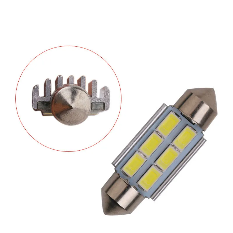 2шт белый 31 мм 36 39 41 Автомобильный светодиодный светильник 5630 6smd CANBUS без ошибок