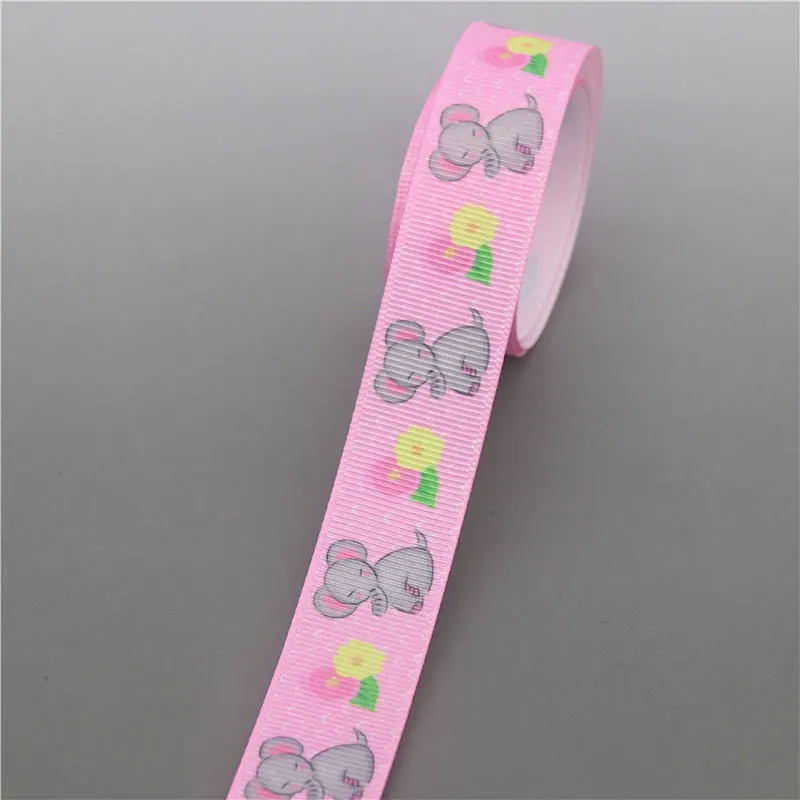 DUWES 50 ярдов волк слон животные напечатанный Grosgrain ленточный аксессуар Hairbow головной убор украшение «сделай сам» оптом OEM D1151