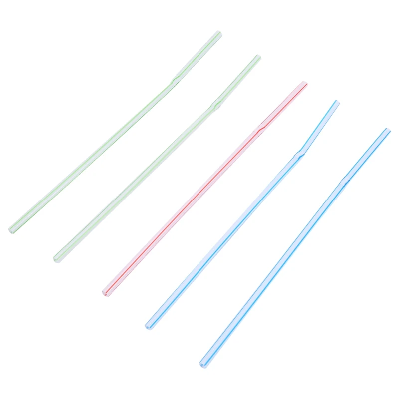 1500 шт. гибкий Пластик соломинки полосатые мульти Цветной одноразовая соломка 8