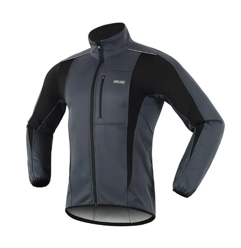 ARSUXEO Мужская Зимняя Теплая Флисовая велосипедная куртка одежда ветрозащитная