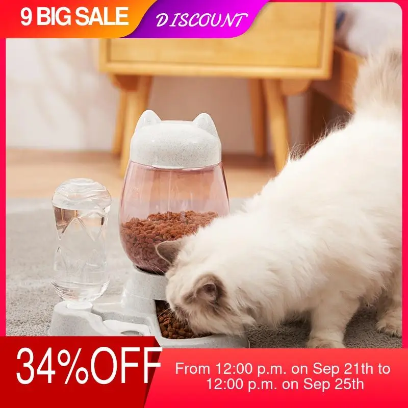 

2.2L кота собаки любимчика автоматическая кормушка миска для собак питьевой воды 528 мл бутылка котенок чаши медленно Еда Кормление контейнер ...