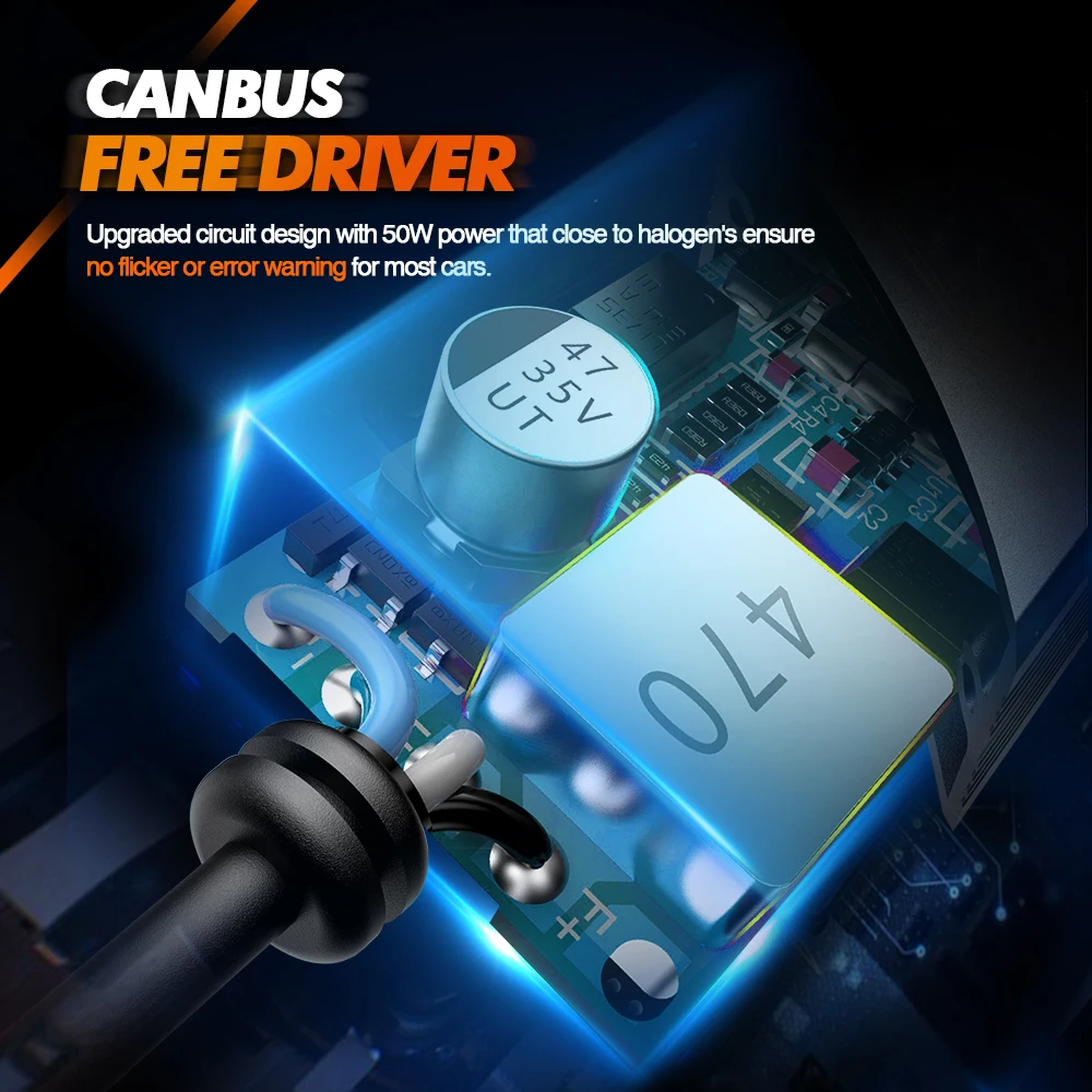 Автомобильная светодиодсветильник лампа для переднего светильник 2 шт. H11 9005 9006 100