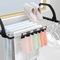 stainless steel drying shoe rack portable multi function window laundry balcony towel clothes diaper dryer storage