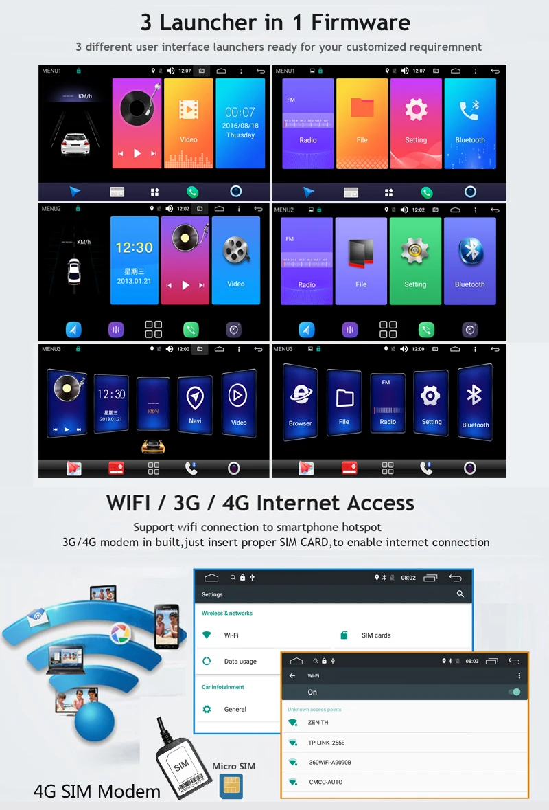 SilverStrong Android9 1Din " Универсальный Автомобильный dvd радио Мультимедиа Bluetooth gps Навигация стерео MirrorLink 707M3