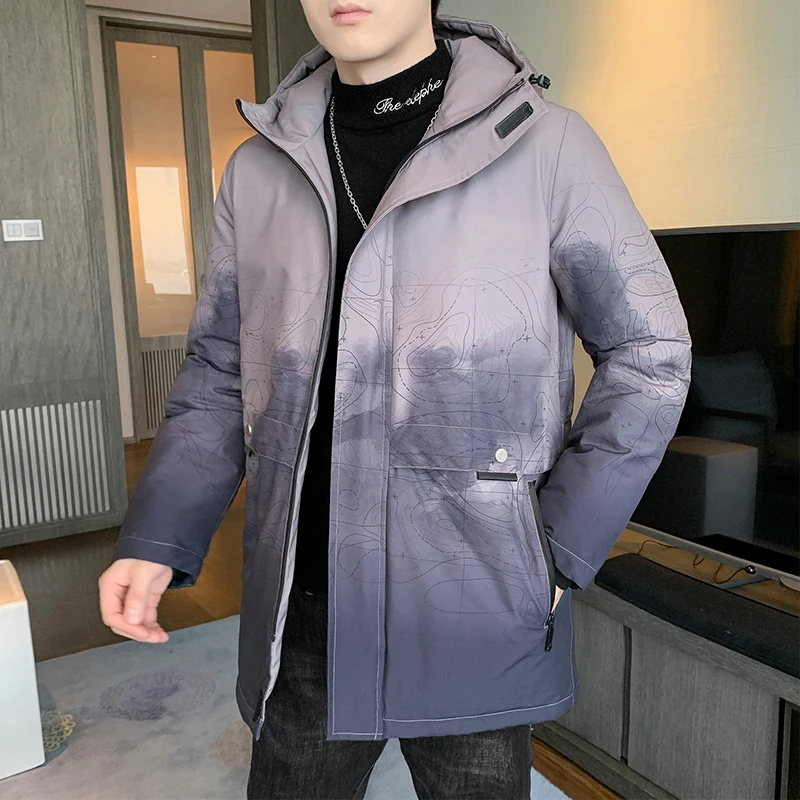 Large Size M-5XL TOP Cotton-Padded Jackets 2021 Windbreaker Men's Mid-Length Autumn Winter Casual Thick Warm Parkas Outwear Coat