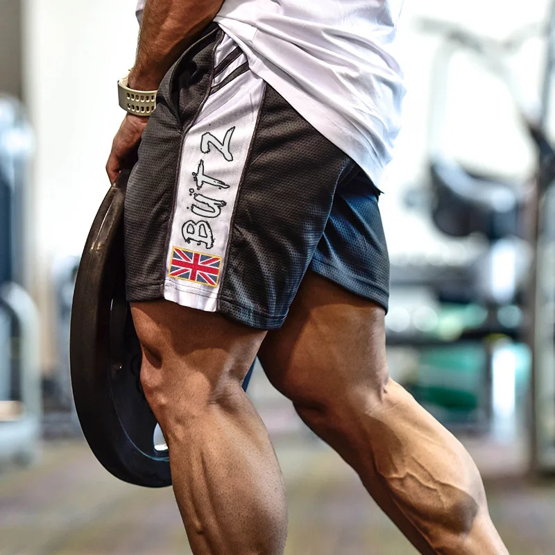 Спортивные мужские шорты для фитнеса спортивные свободные сетчатые