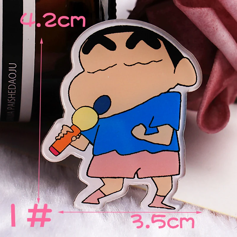 1 шт. Crayon Shin-chan мультфильм демон значки на одежду акриловые значки Kawaii значки на рюкзак булавка брошь значок Y13