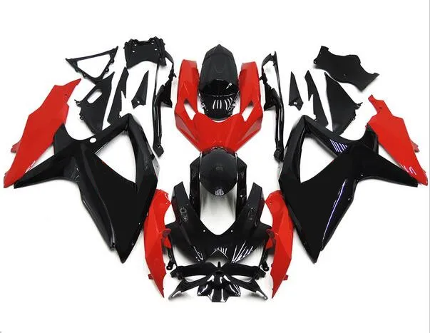 

4 подарка, новые комплекты обтекателей для мотоциклов из АБС, подходит для Suzuki GSX-R600 K8 2008 2009 2010 600 08 09 10, красный, черный