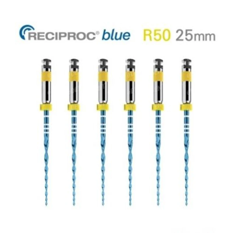 R50 25MM Reciproc файл Стоматологическая синяя термообработка 6 шт. R50 21 мм стоматологическая медицинская для стоматолога Endo инструменты для лечения - Цвет: R50 25MM