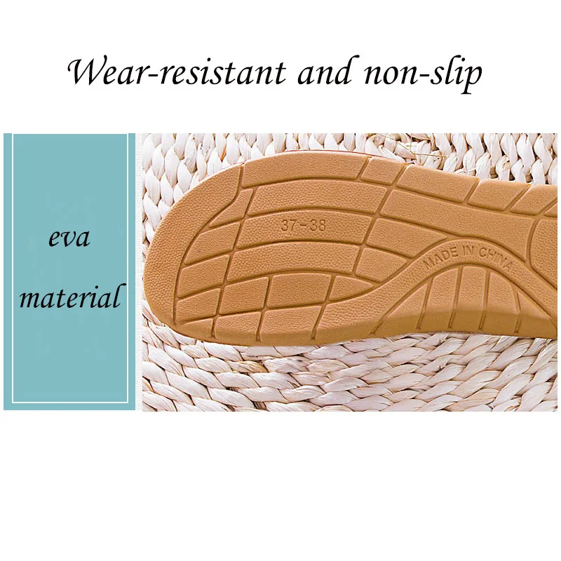 Женские и мужские летние тапочки Мягкая льняная домашняя обувь Вьетнамки