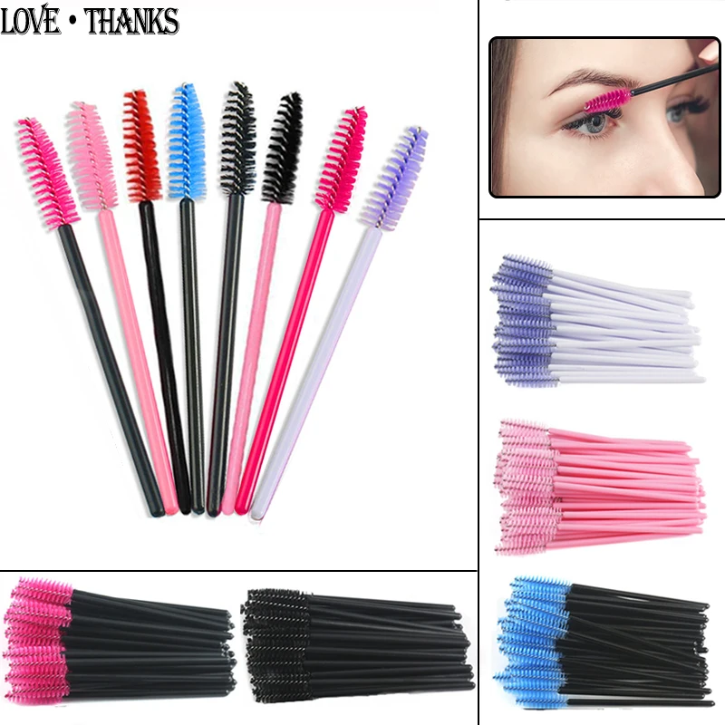 Новый 50 шт./упак. одноразовая щетка для ресниц тушь макияжа придает карандаше