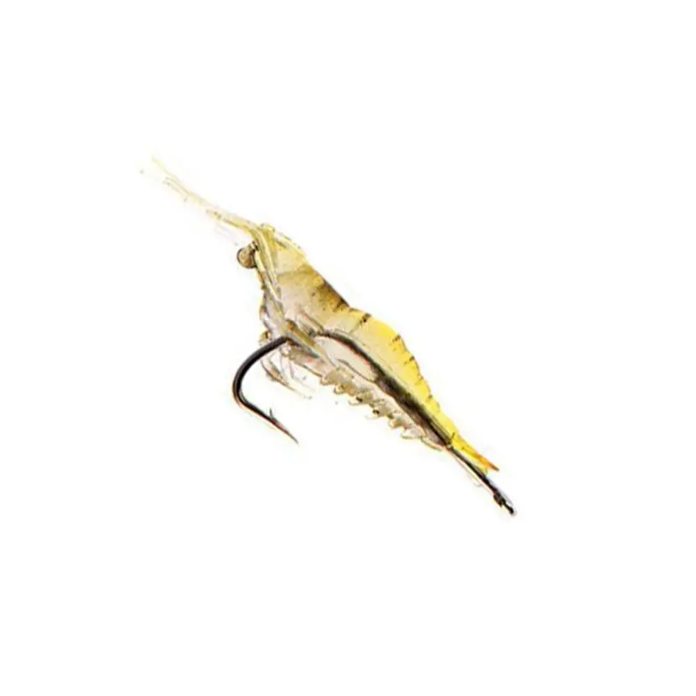 

1Pc 4.5cm/2g Simulation Shrimp Bait Soft Bait Plastic Tackle Fishing Bait with Bait Saltwater/freshwater Fishing Shrimp Hook