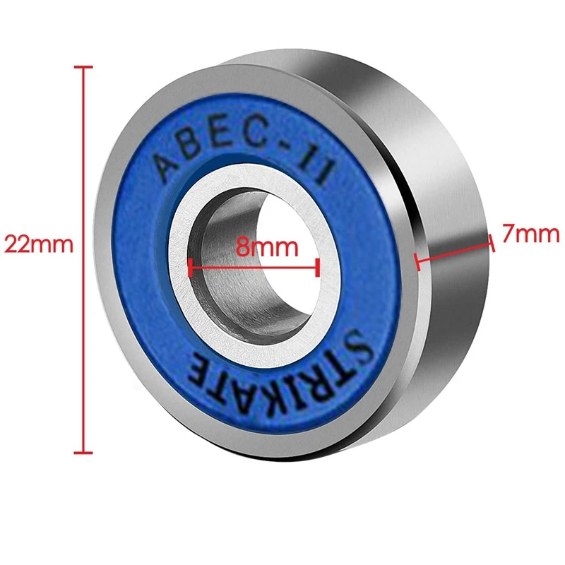 

STRIKATE ABEC-11 Bearings Skateboard Longboard Bearings High Speed Skateboard Bearings (8Pcs)
