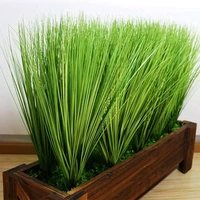 10pcs 45cm artificial onion straw bundle plastic plant branches and leaves wall material garden home potted decoration