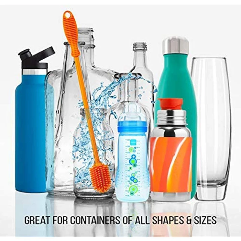 Бутылка для мытья силиконовая Кухня щетка чистки стекол узким горлышком водных