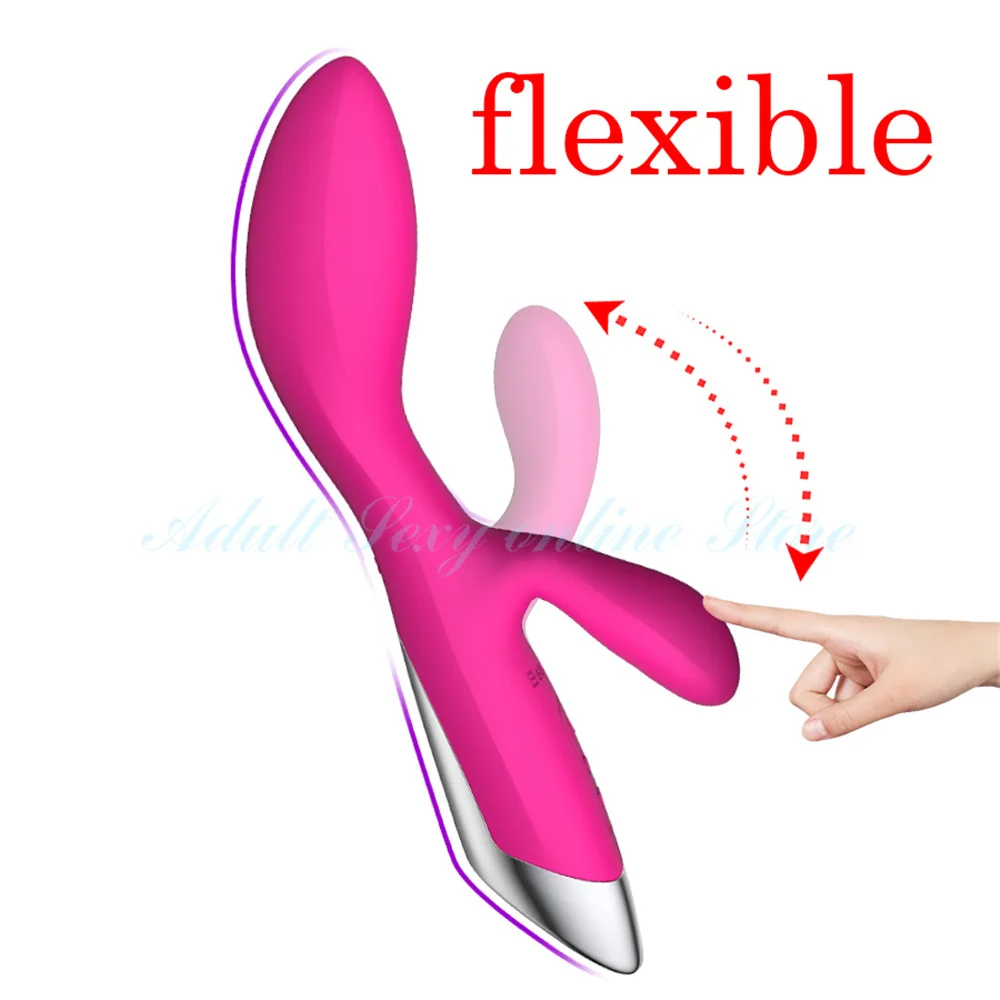 Вибратор для точки G женщин силиконовый фаллоимитатор с двойной вибрацией
