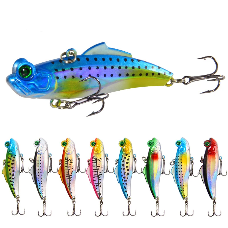 

VIB Metal Spinner Spoon Fishing Lure 6.5cm 12.5g Lifelike Hard Baits Vibration Crankbait Sequins for Carp Fishing Tackle Pesca
