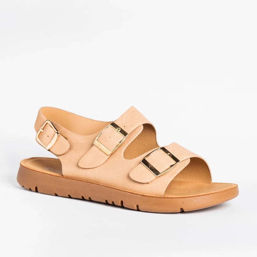 MoneRffi/Новинка Классические летние сандалии женские на плоской подошве женская