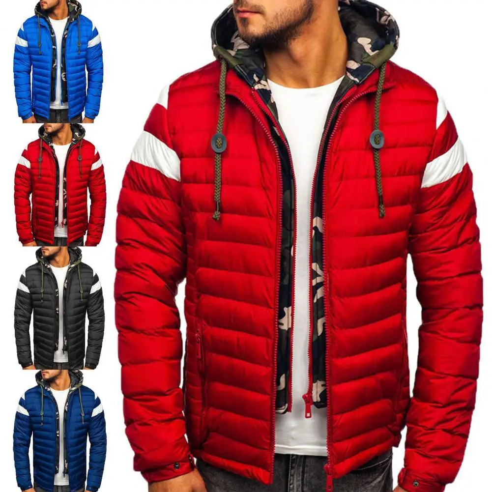

Winter Coat Contrast Colors Terrific All Match Camouflage Male Jacket
