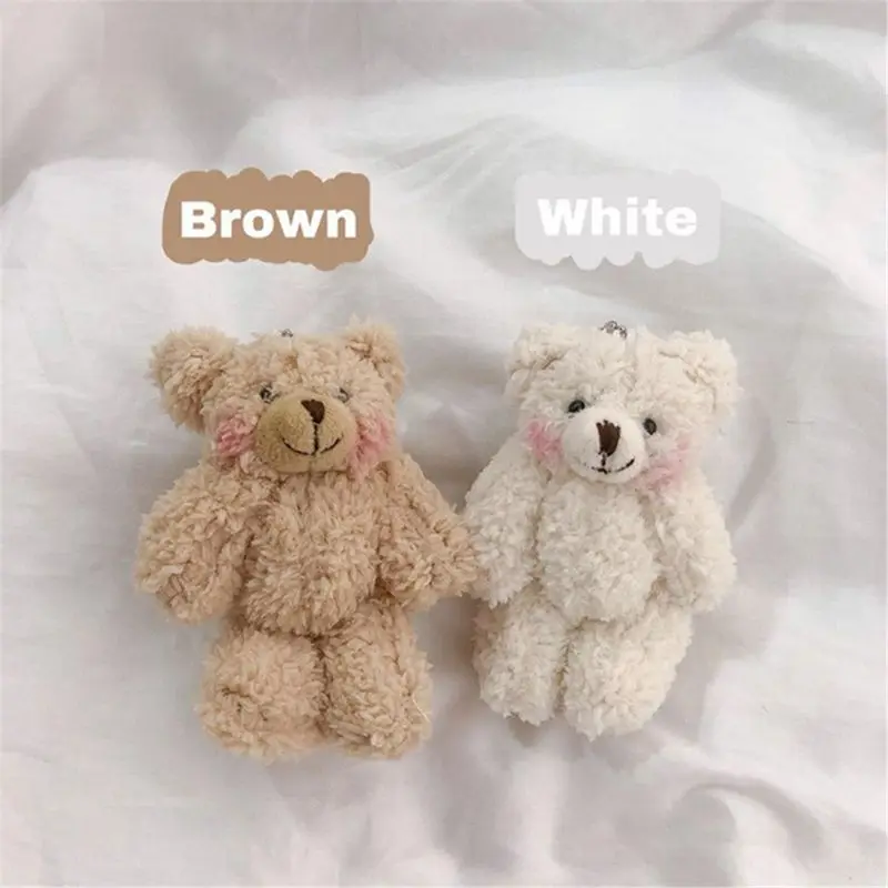 

Mini Joint Bear Stuffed Plush Toys 4.5in Cute Tedy Bears Pendant Dolls Gifts Birthday Wedding Party Decor B36E