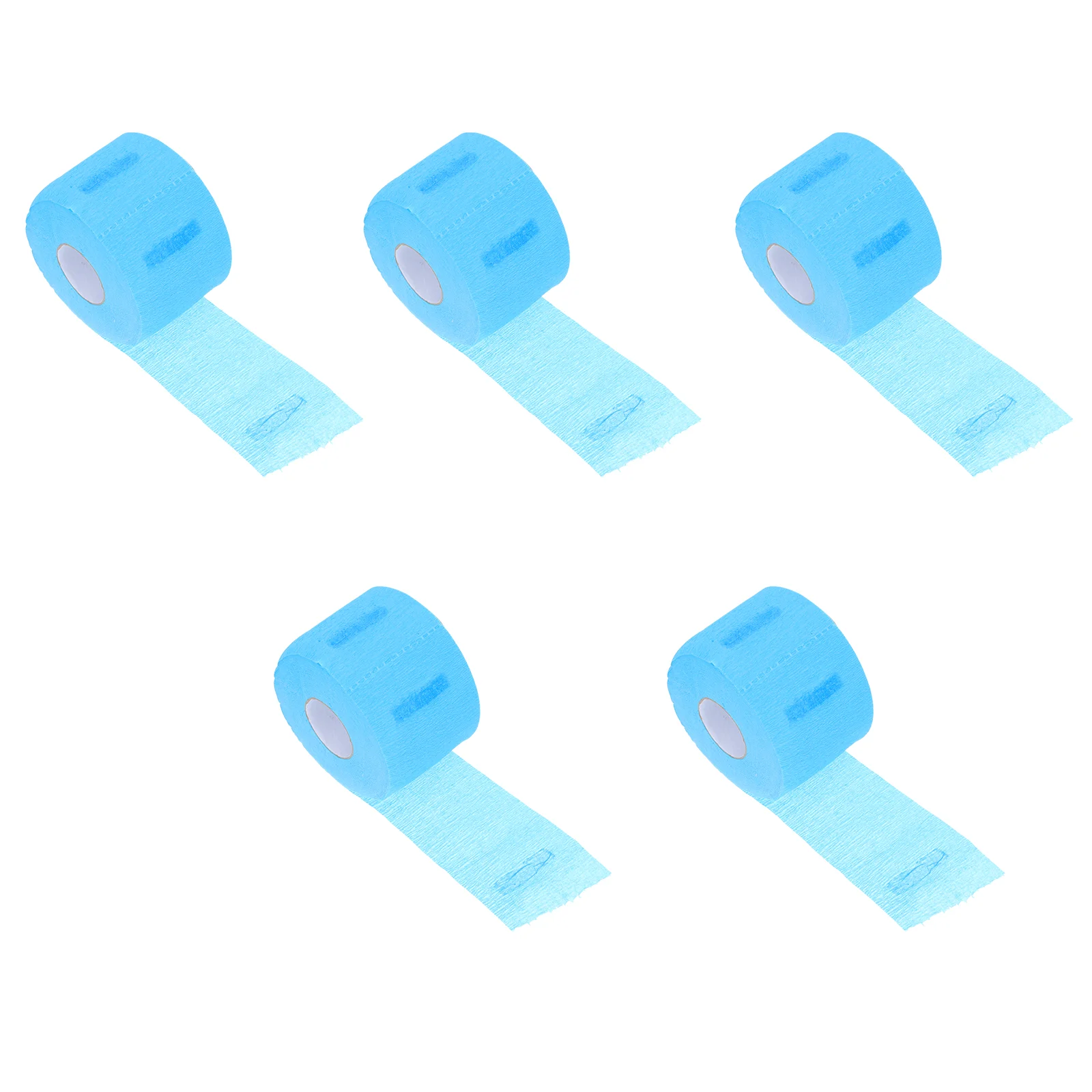 

5Rolls Disposable Neck Covering Papers Salon Hairstyling Neck Strip Papers Blue