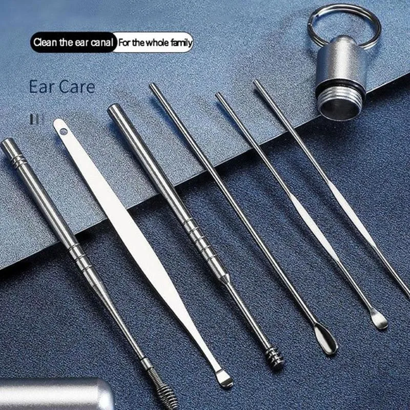 6pcs Clean Earpick Ear Wax Remover Cleaning Nose Tweezers Picks Baby Adults Pick Care Set | Красота и здоровье