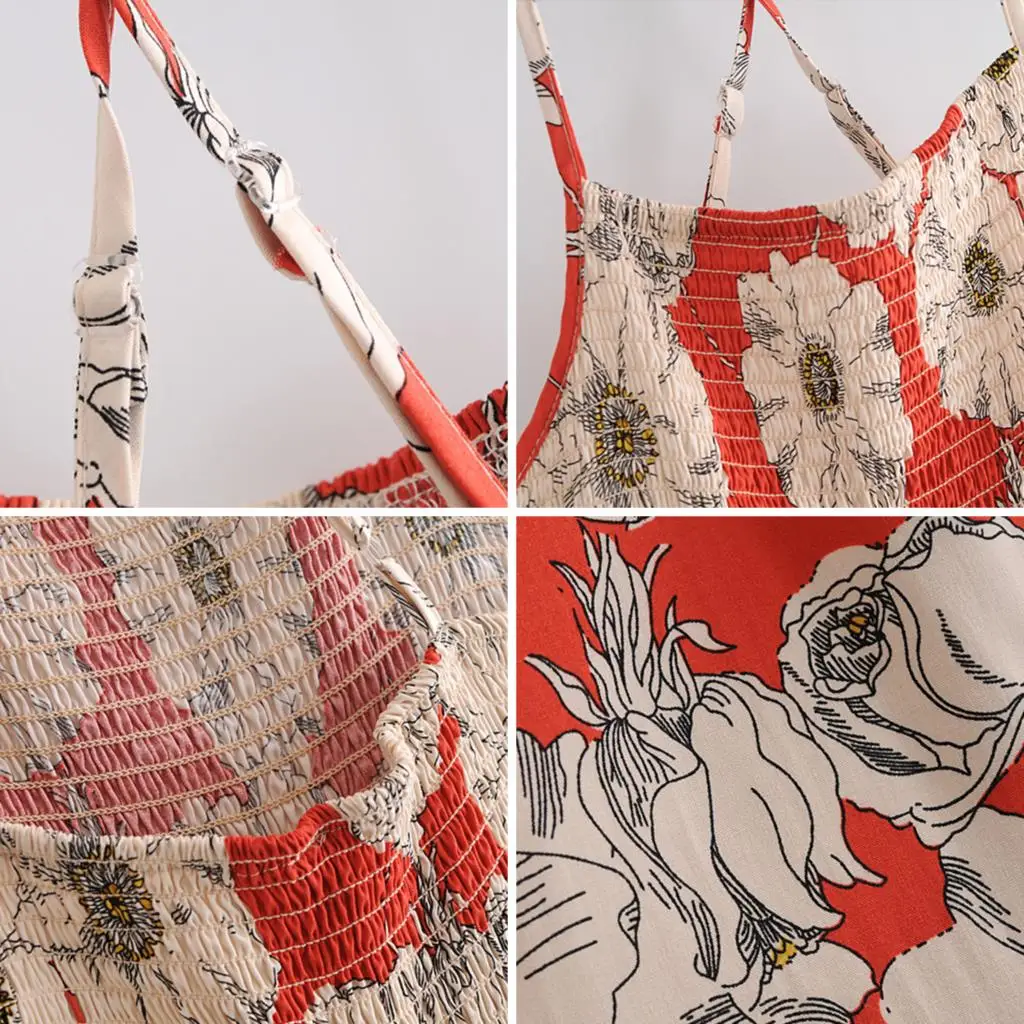 

Jastie Heatwave Printed Maxi Dress Women Crisscross Straps Square Neck Sleeveless Summer Dresses Boho Casual Beach Sundress