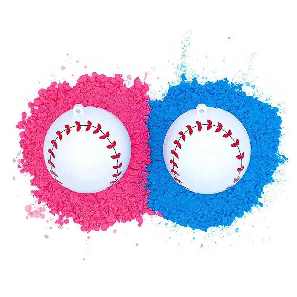 

2pcs Gender Reveal Baseball Explosive Safe Powder Outdoor Sports Leisure Game Energetic Baseball Set