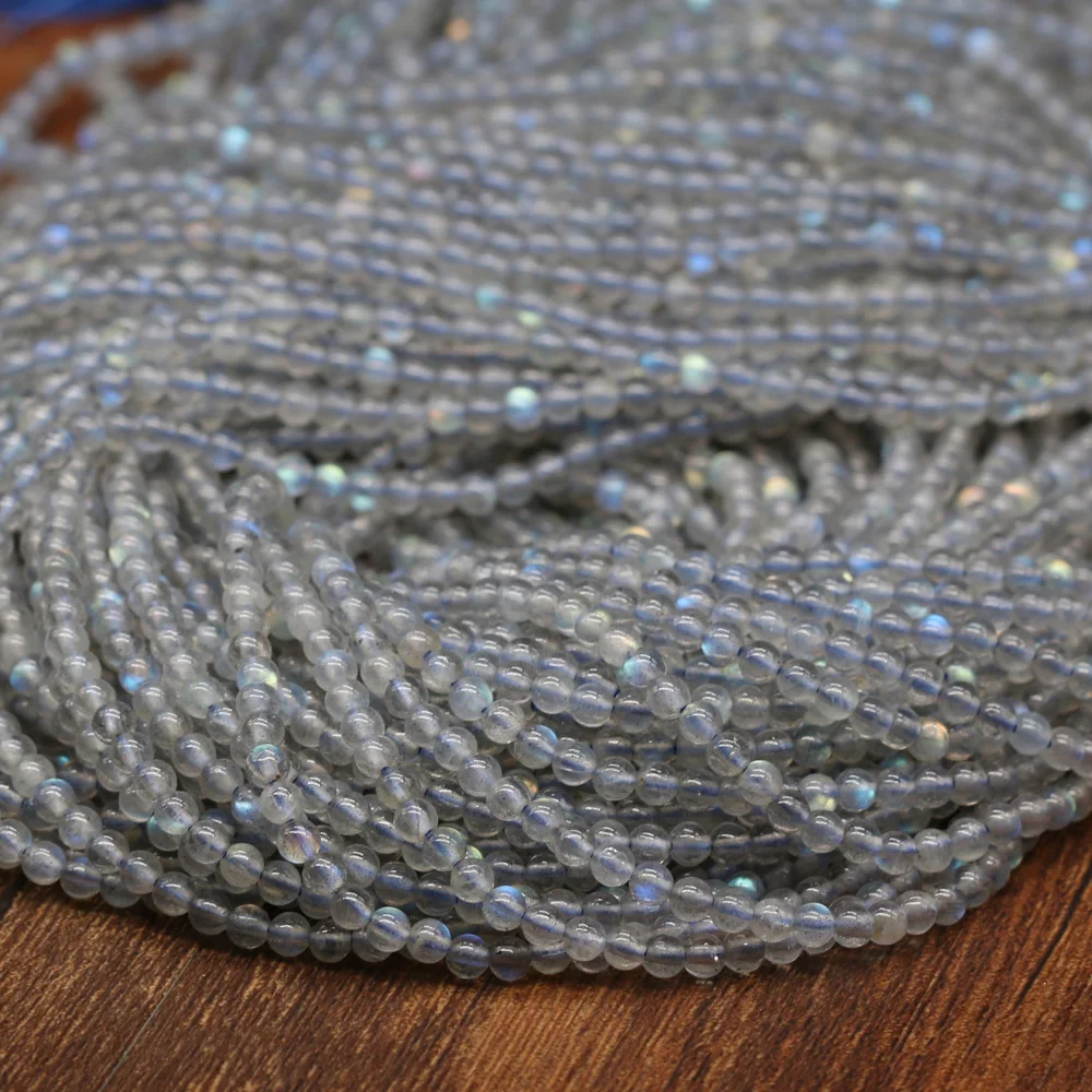

Wholesale Natural Flash Labradorites Small Beads Round Agates Stone Loose Bead for Making DIY Jewelry Necklace Size 2 3 4 mm