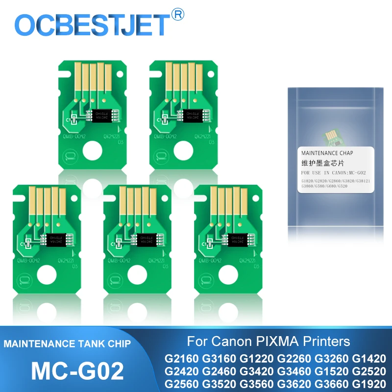 

MC-G02 MC G02 MCG02 Maintenance Tank Chip For Canon G1920 G1922 G2920 G2923 G2960 G2962 G3920 G3923 G3960 G3962 G3963 G2820 Chip
