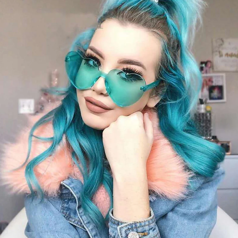 

«Любящее сердце» солнцезащитные очки для женщин, фирменная дизайнерская обувь, новые модели, Женская симпатичная стильная солнцезащитные ...