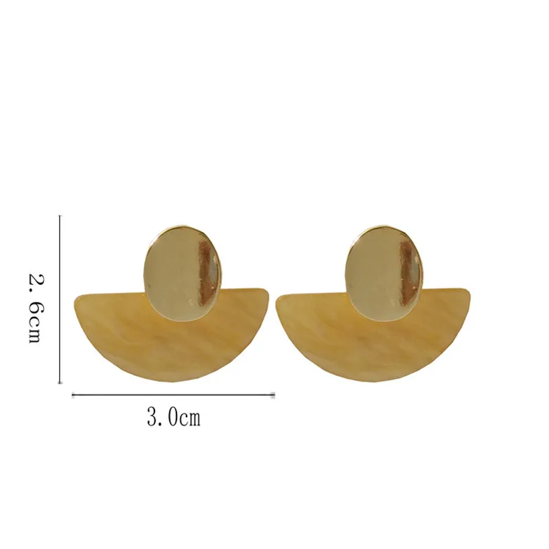 

Made of metal and contracted fashion joker ear stud earrings aesthetic temperament geometry earrings adorn article