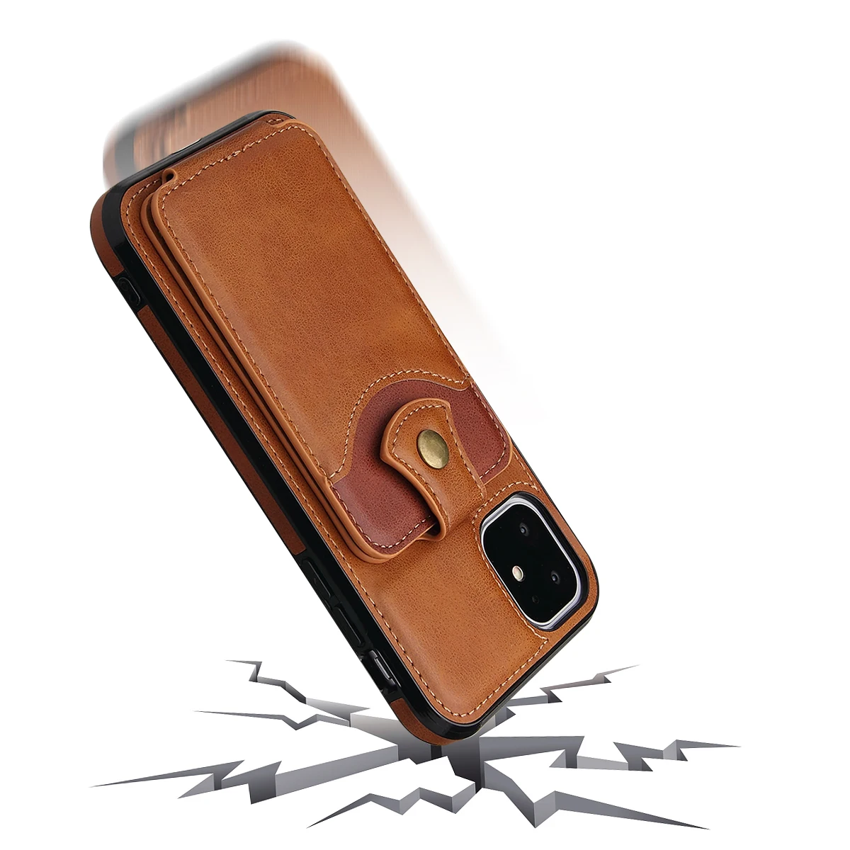 Ретро из искусственной кожи чехол для IPhone 11 Pro X Xr XS Max 6 7 8 Plus слот для карт чехол держатель для Note 10 Pro huawei P30 Pro задняя крышка