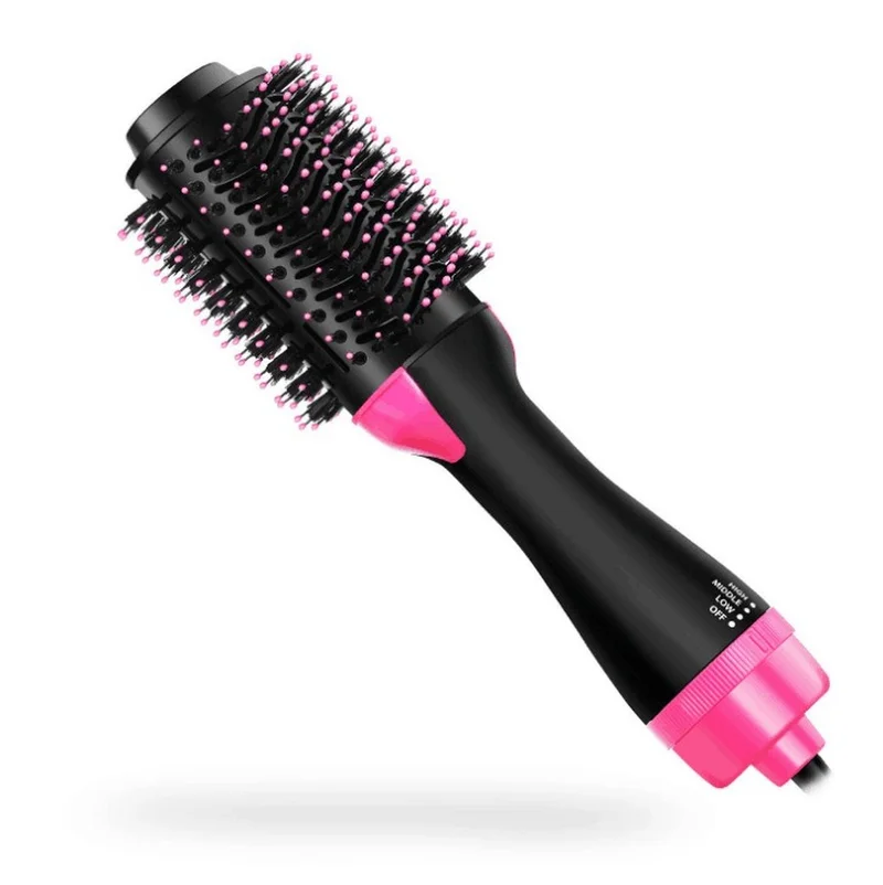 

One Step Hair Dryer & Volumizer Salon Hot Air Paddle Styling Brush Negative Ion Straight Hair Straightener Curler Comb