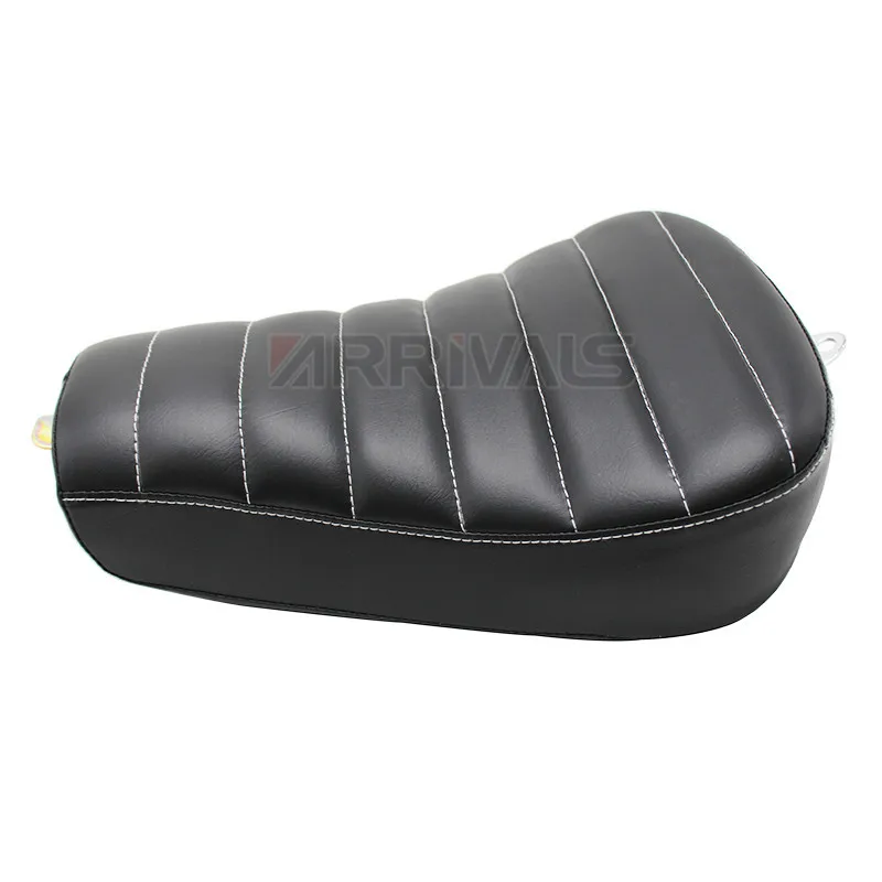 Black Motorcycle Front Driver PU Leather Seat For Harley Sportster Forty Eight XL 883 1200 72 48 Pillow Solo Cushion |